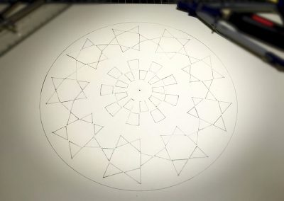 This is how the geometry would look if all the stars had been equal