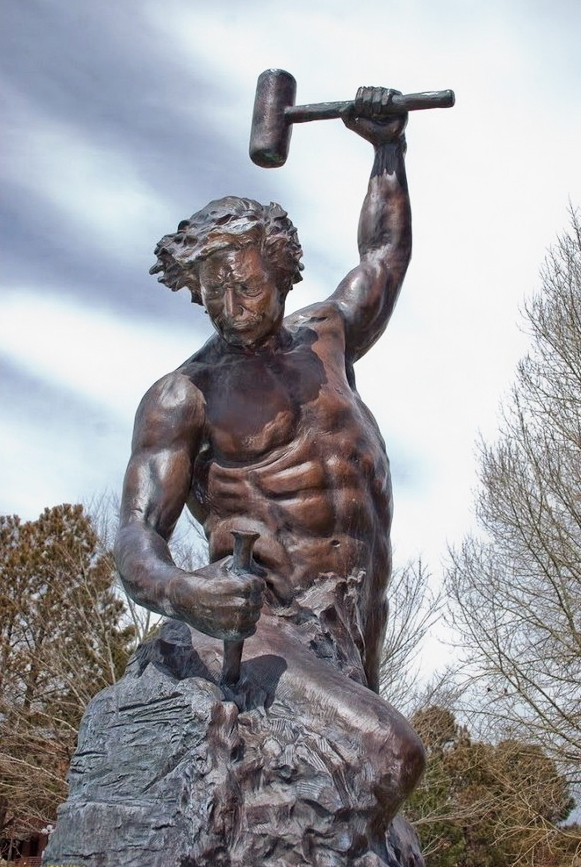 Self Made Man  Bobbie Carlyle  Sculptures in Bronze  Loveland Colorado