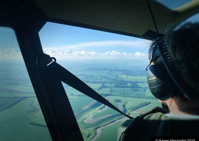 View from the back seat | Flying over the Dorset Landscape 2018 | Picture: Karen Alexander