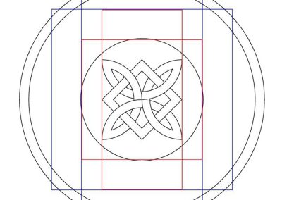 Geometry of the Sutton Veny crop circle of 2025 by Peter van den Burg