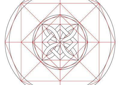 Geometry of the Sutton Veny crop circle of 2025 by Peter van den Burg